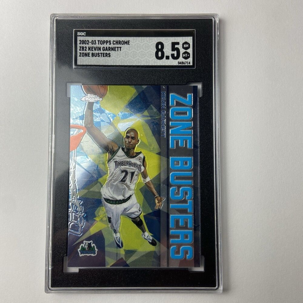 2002-03 Topps Chrome ZB2 Kevin Garnett Zone Busters SGC 8.5 Timberwolves NBA